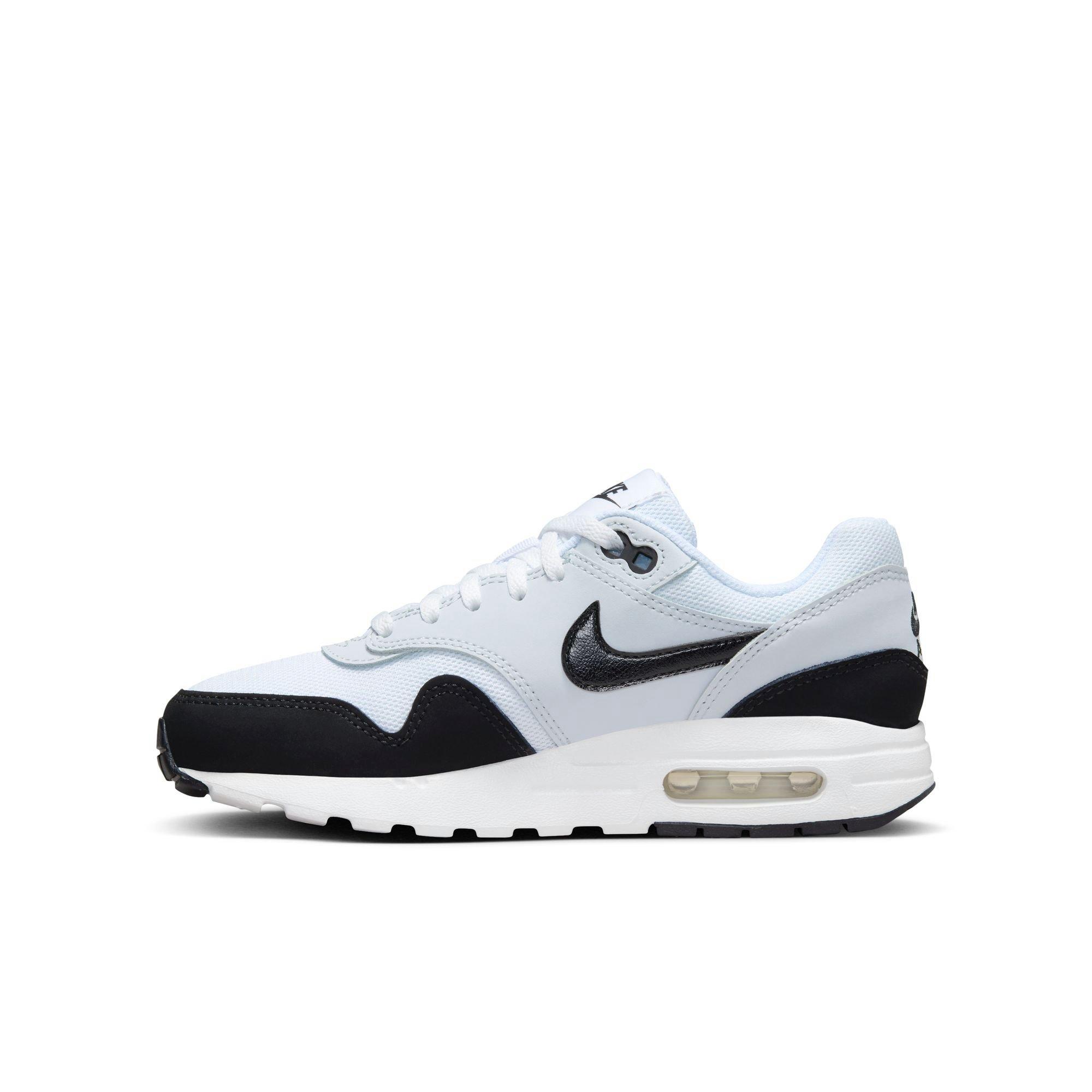 Nike Kids Air Max 1 White Black Pure PLATINUM 1Y